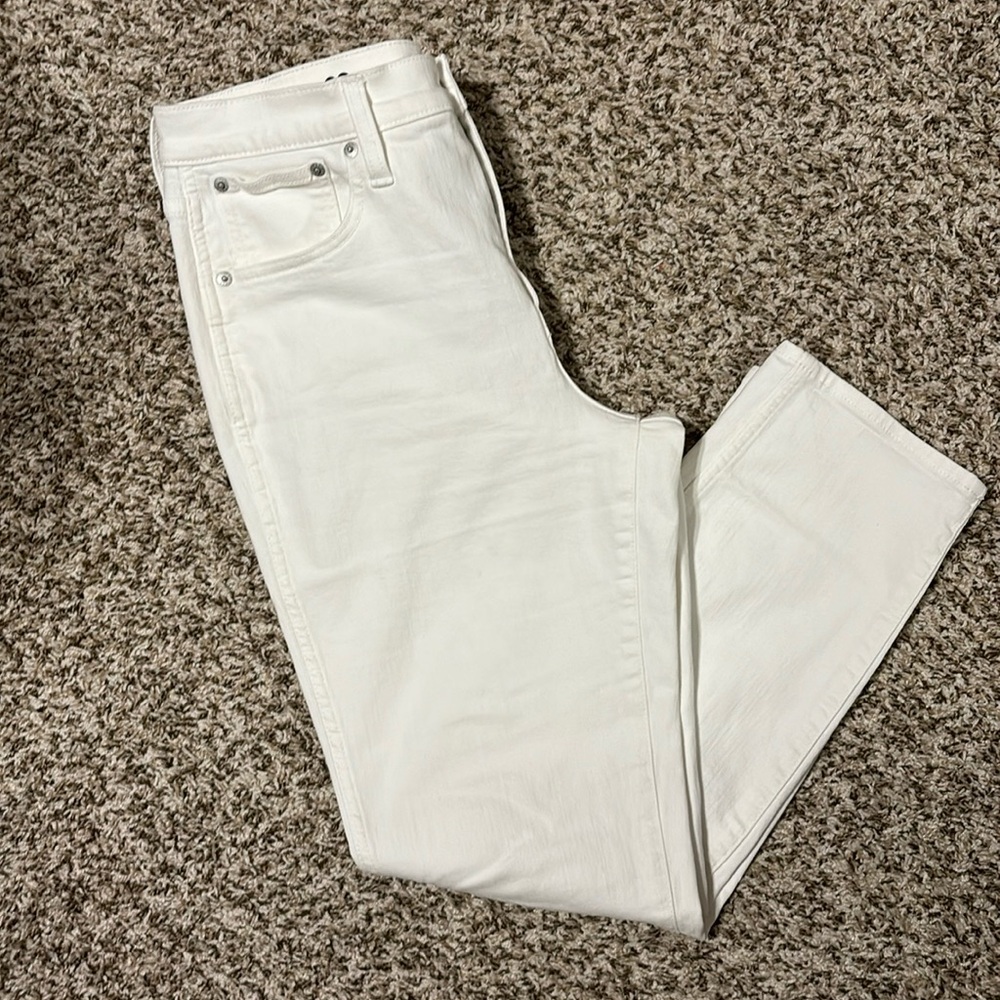 JCREW 10” Vintage Slim Straight Jean White size 29